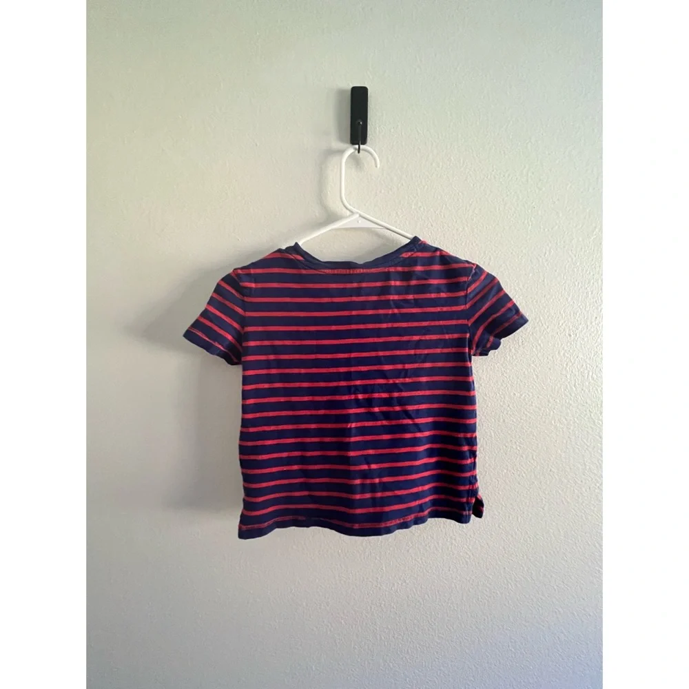 GAP • Blue & Red‎ Striped Shirt with Flamingo 🦩
